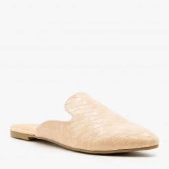 Weeboo Newest Arrivals Basketweave Pointed Toe Mules