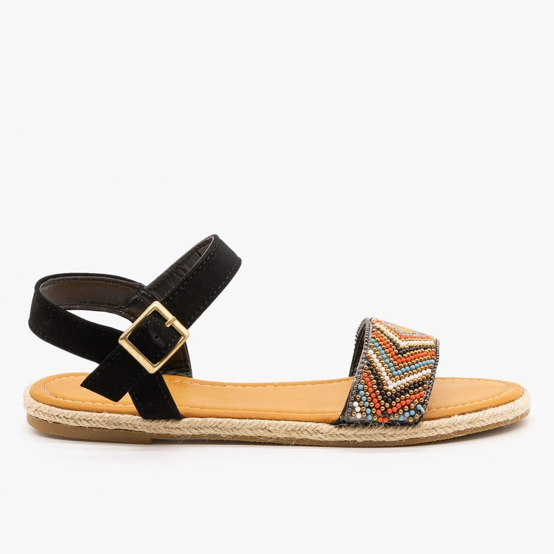 Bamboo Shoes Beaded Espadrille Sandals 6 Bamboo Shoes Beaded Espadrille Sandals