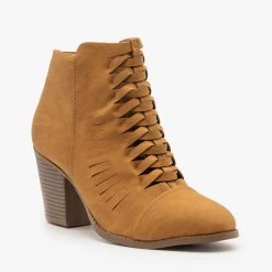 Soda Shoes Beautiful Basketweave Booties