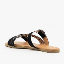 Top Moda Beautiful Belt Buckle Braided Sandals Newest Arrivals