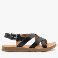 Soda Shoes Newest Arrivals Beautiful Criss Cross Slingback Sandals