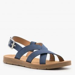 Soda Shoes Newest Arrivals Beautiful Criss Cross Slingback Sandals