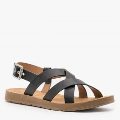 Soda Shoes Newest Arrivals Beautiful Criss Cross Slingback Sandals