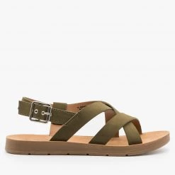 Soda Shoes Newest Arrivals Beautiful Criss Cross Slingback Sandals