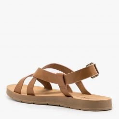 Soda Shoes Newest Arrivals Beautiful Criss Cross Slingback Sandals