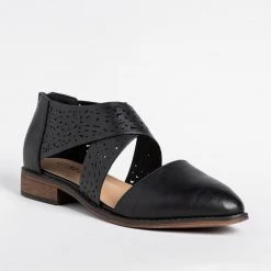 Mata Beautiful Laser Cut Criss Cross Flats 11 Mata Beautiful Laser Cut Criss Cross Flats