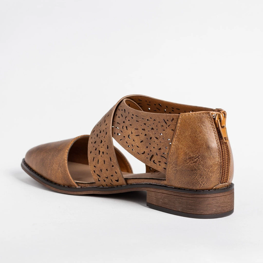 Mata Beautiful Laser Cut Criss Cross Flats 5 Mata Beautiful Laser Cut Criss Cross Flats