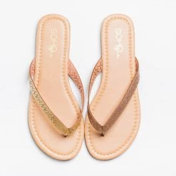 Soho Girls Newest Arrivals Beautiful Laser Cut Flip Flops
