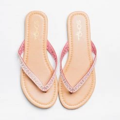 Soho Girls Newest Arrivals Beautiful Laser Cut Flip Flops