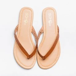 Soho Girls Newest Arrivals Beautiful Laser Cut Flip Flops