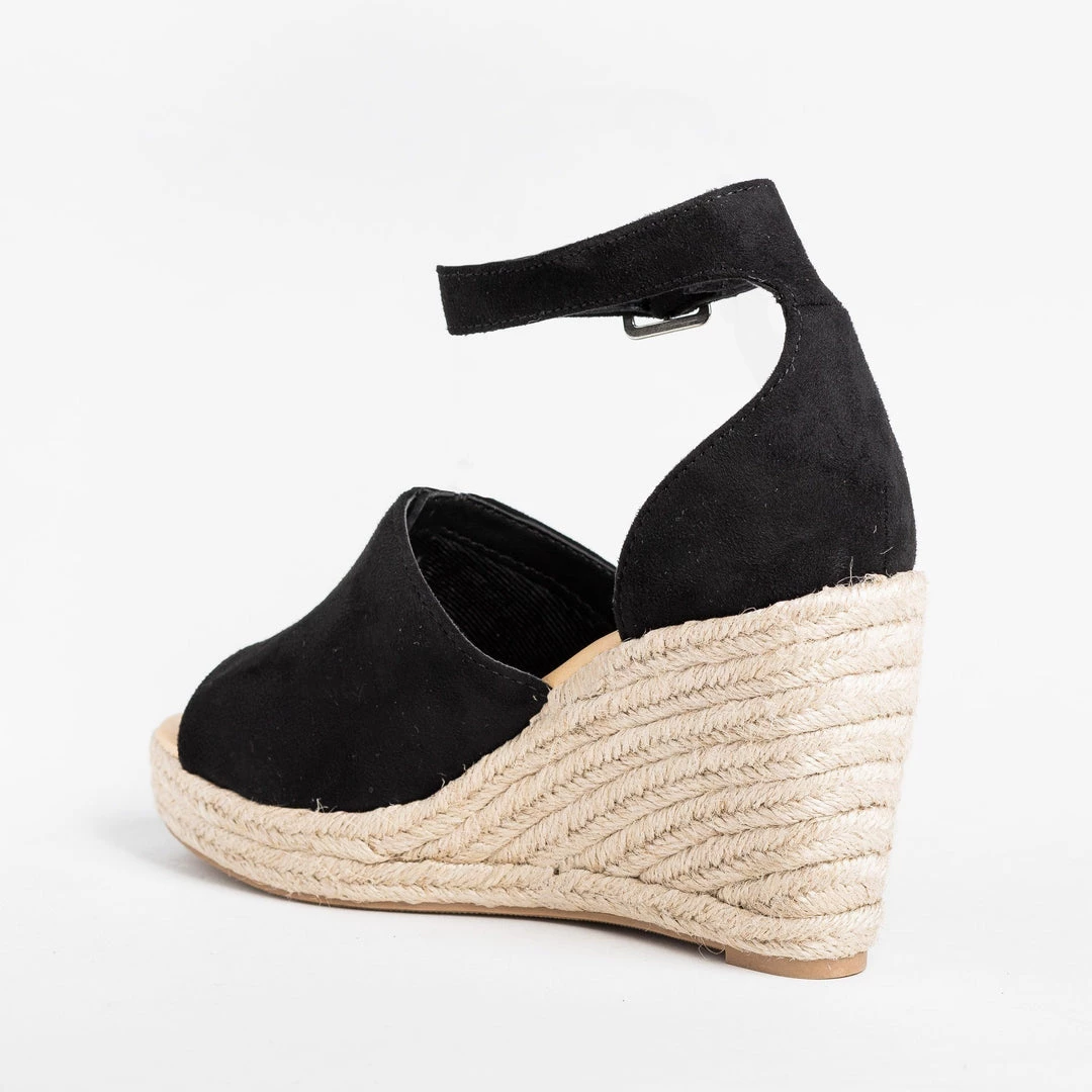 City Classified Shoes Beautiful Open-Toe Espadrille Wedges 4 City Classified Shoes Beautiful Open-Toe Espadrille Wedges