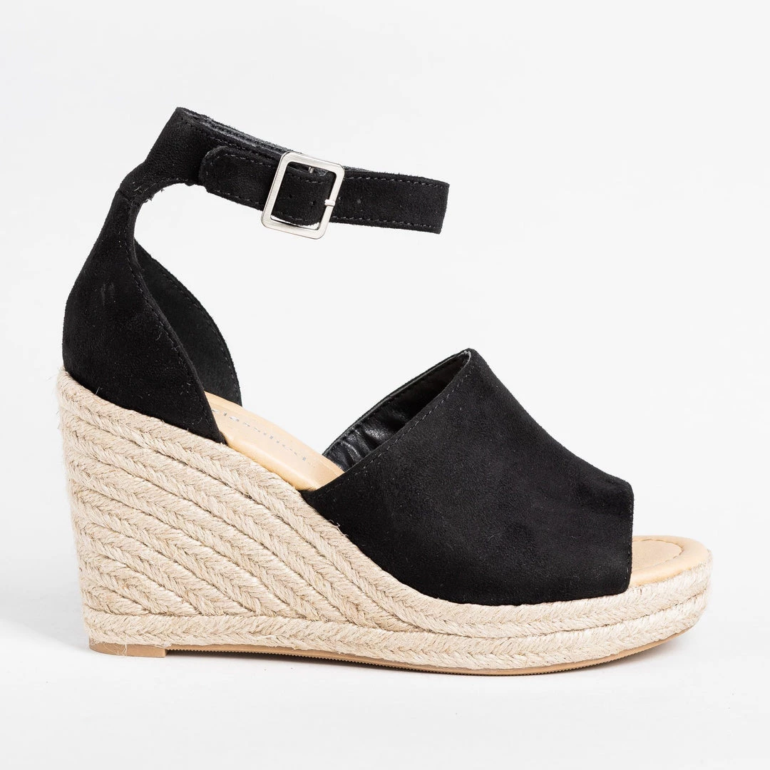 City Classified Shoes Beautiful Open-Toe Espadrille Wedges 2 City Classified Shoes Beautiful Open-Toe Espadrille Wedges