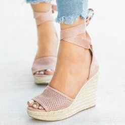 Soda Shoes Beautiful Pinhole Espadrille Wedges 12 Soda Shoes Beautiful Pinhole Espadrille Wedges