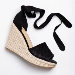 Soda Shoes Beautiful Pinhole Espadrille Wedges 10 Soda Shoes Beautiful Pinhole Espadrille Wedges