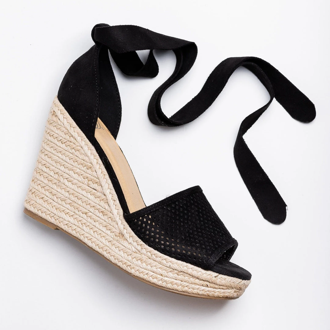 Soda Shoes Beautiful Pinhole Espadrille Wedges 3 Soda Shoes Beautiful Pinhole Espadrille Wedges