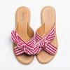 Qupid Shoes Beautiful Printed Bow Slip-On Sandals Newest Arrivals