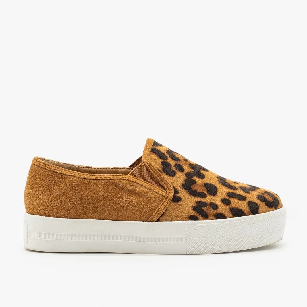 Shoetopia Newest Arrivals Beautiful Printed Slip-On Platform Sneakers 5 Shoetopia Newest Arrivals Beautiful Printed Slip-On Platform Sneakers