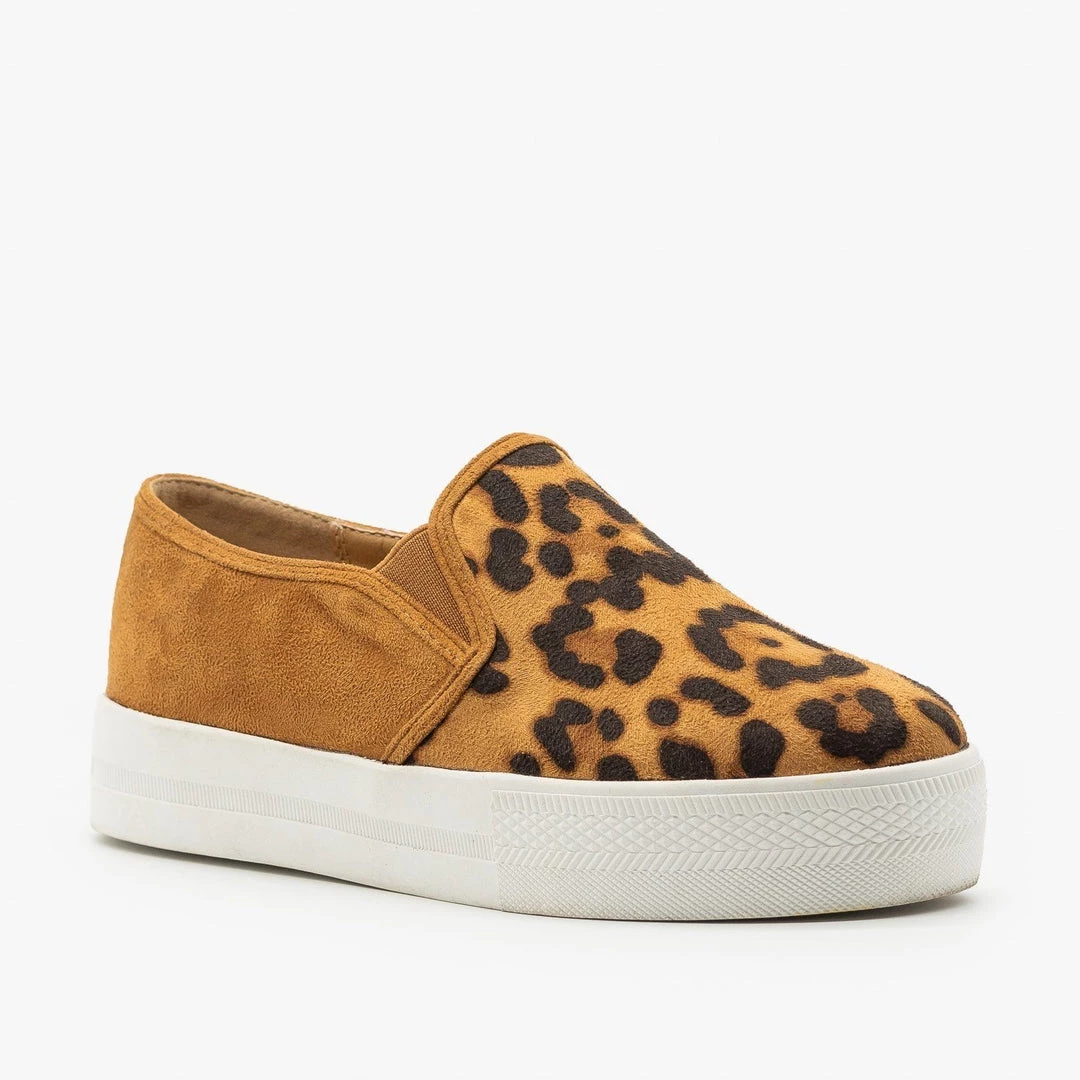 Shoetopia Newest Arrivals Beautiful Printed Slip-On Platform Sneakers 4 Shoetopia Newest Arrivals Beautiful Printed Slip-On Platform Sneakers