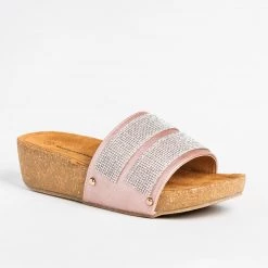 Montecucco Beautiful Rhinestone Sandal Wedges