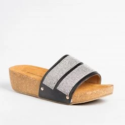 Montecucco Beautiful Rhinestone Sandal Wedges