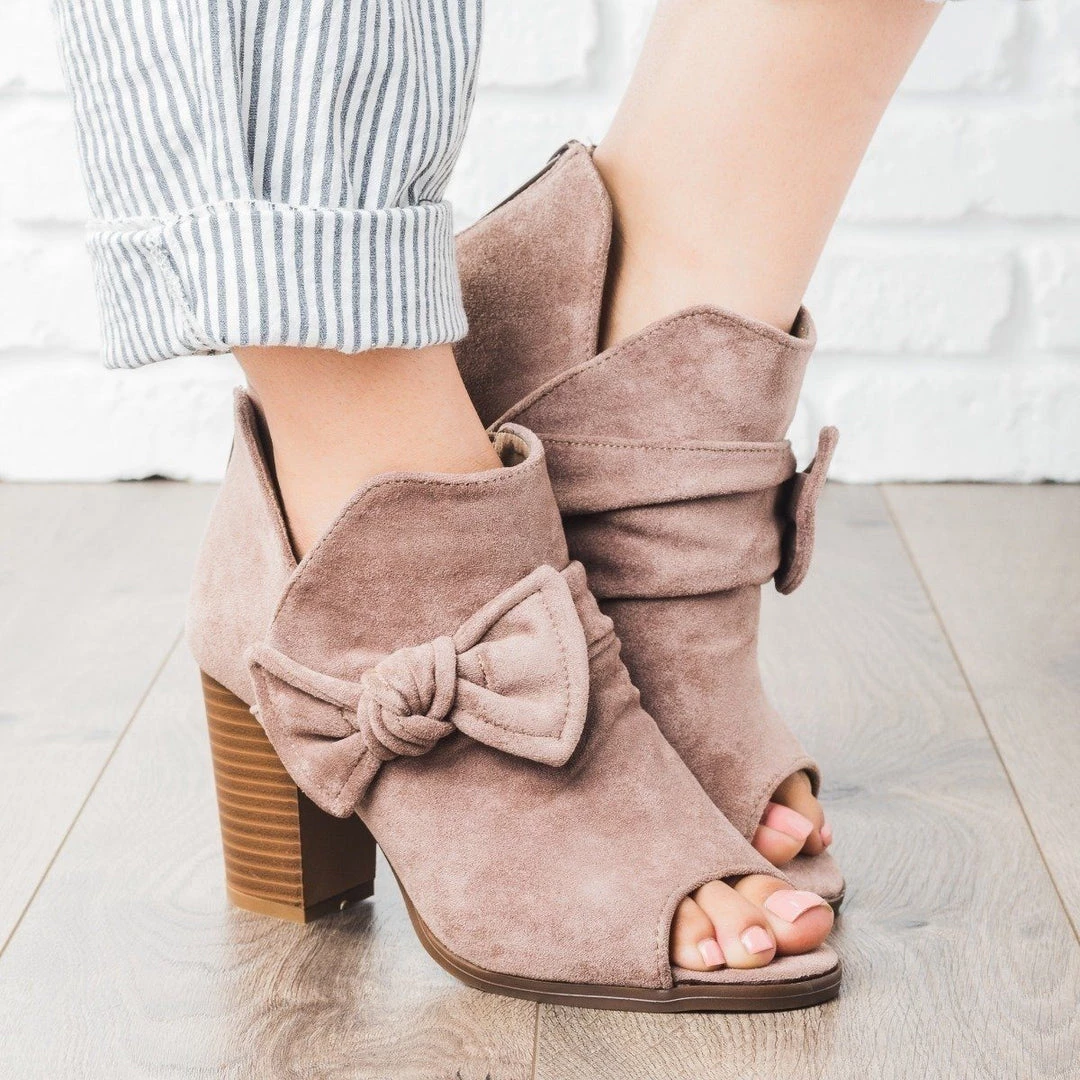 Nature Breeze Beautiful Side Bow Bootie Newest Arrivals 1 Nature Breeze Beautiful Side Bow Bootie Newest Arrivals