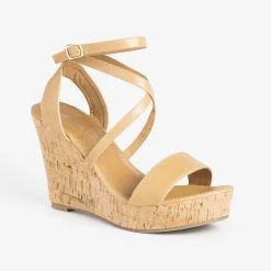 Fashion Focus Beautiful Wraparound Criss Cross Wedges Newest Arrivals