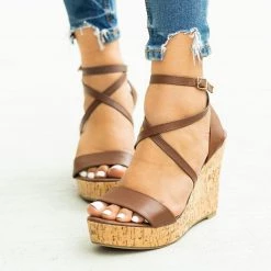 Fashion Focus Beautiful Wraparound Criss Cross Wedges Newest Arrivals