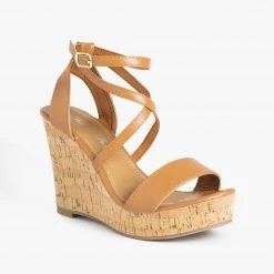 Fashion Focus Beautiful Wraparound Criss Cross Wedges Newest Arrivals