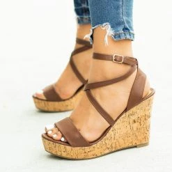 Fashion Focus Beautiful Wraparound Criss Cross Wedges Newest Arrivals