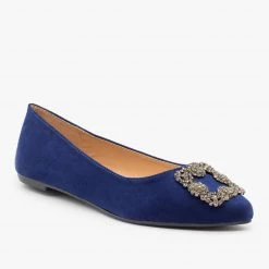 Bamboo Shoes Bedazzled Brooch Ballet Flats FINAL SALE Newest Arrivals