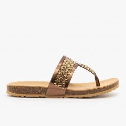 Soda Shoes Bedazzled Cork Sandals 11 Soda Shoes Bedazzled Cork Sandals