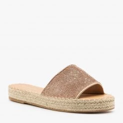 Top Moda Newest Arrivals Bedazzled Espadrille Sandals