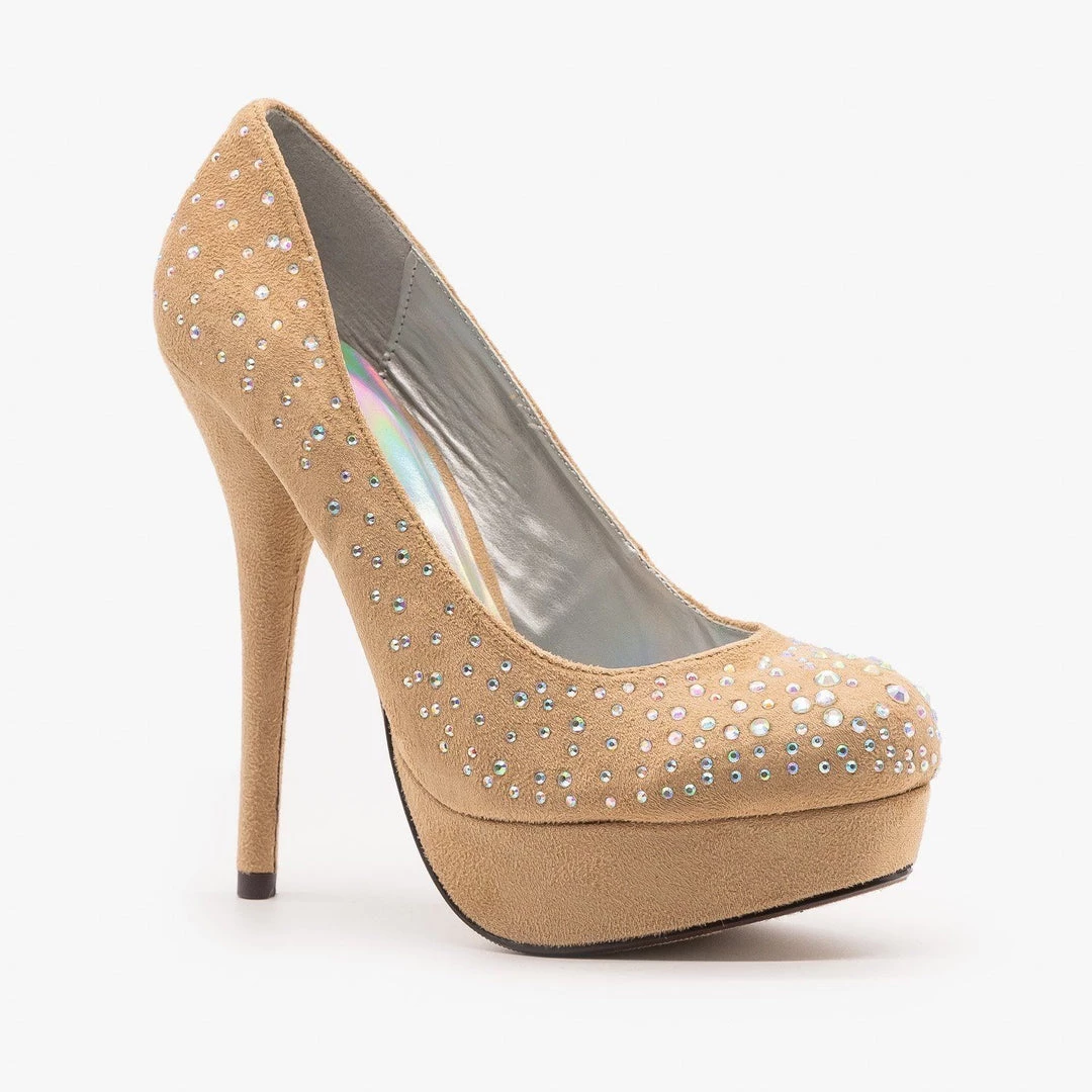 Delicious Shoes Bedazzled Platform Stilettos Newest Arrivals 1 Delicious Shoes Bedazzled Platform Stilettos Newest Arrivals