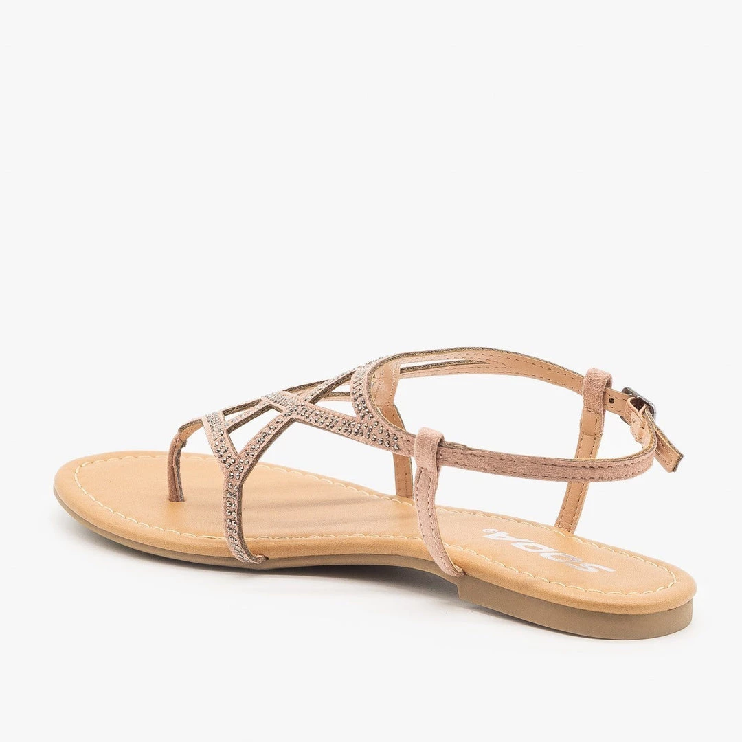 Soda Shoes Newest Arrivals Bedazzled Strappy Sandals 4 Soda Shoes Newest Arrivals Bedazzled Strappy Sandals