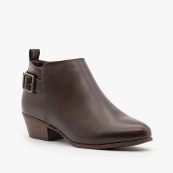 Refresh Newest Arrivals Belt Buckle Ankle Booties FINAL SALE