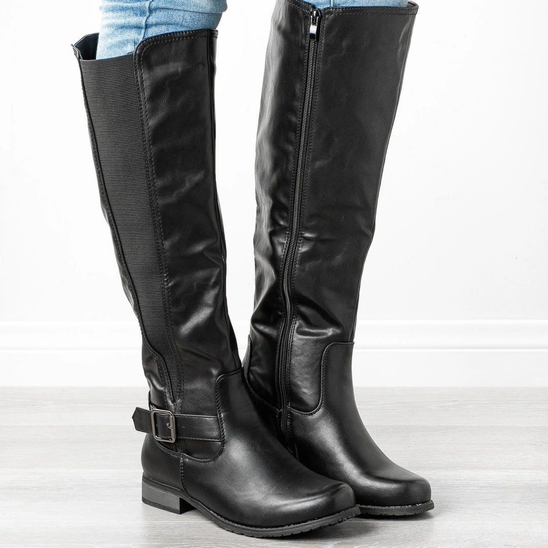 Refresh Belt Buckle Riding Boots 2 Refresh Belt Buckle Riding Boots