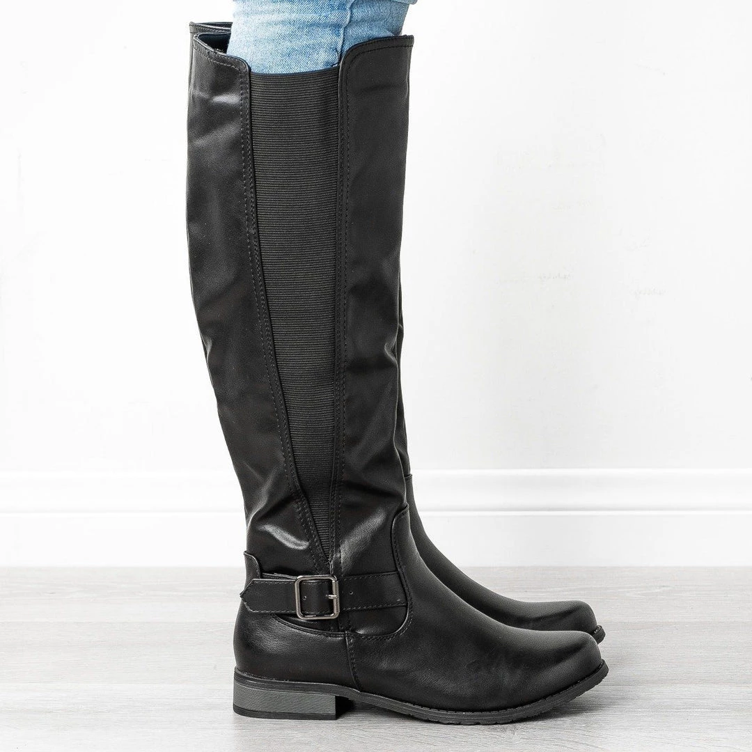 Refresh Belt Buckle Riding Boots 4 Refresh Belt Buckle Riding Boots