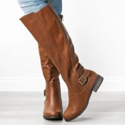 Refresh Belt Buckle Riding Boots