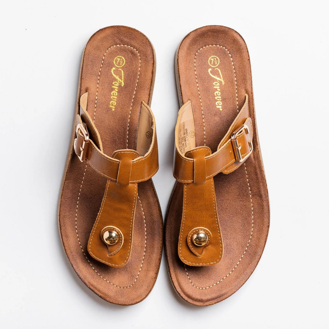 Forever Newest Arrivals Belt Buckle Thong-Toe Sandals 1 Forever Newest Arrivals Belt Buckle Thong-Toe Sandals