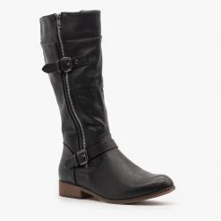 Mata Newest Arrivals Belt Buckle Zipper Boots