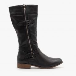 Mata Newest Arrivals Belt Buckle Zipper Boots