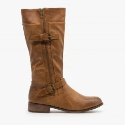 Mata Newest Arrivals Belt Buckle Zipper Boots