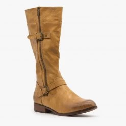 Mata Newest Arrivals Belt Buckle Zipper Boots