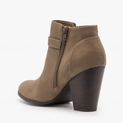 Soda Shoes Belted Ankle Heel Booties Newest Arrivals