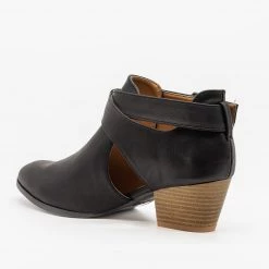Qupid Shoes Belted Criss Cross Ankle Booties Newest Arrivals