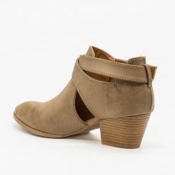 Qupid Shoes Belted Criss Cross Ankle Booties Newest Arrivals