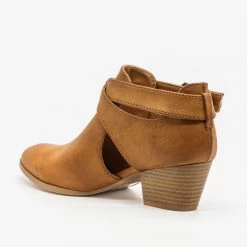 Qupid Shoes Belted Criss Cross Ankle Booties Newest Arrivals