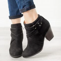 City Classified Shoes Belted Fashion Booties 6 City Classified Shoes Belted Fashion Booties