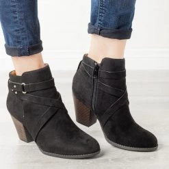City Classified Shoes Belted Fashion Booties 7 City Classified Shoes Belted Fashion Booties