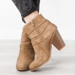 Soda Shoes Belted Knit Sweater Booties Newest Arrivals